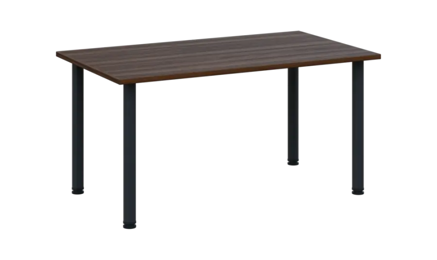 CRTR 140 jídelní stůl, kovová podnož černá, deska 25 mm, 1394x800 mm, ořech královský